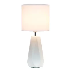 Ceramic Prism Table Lamp Off-White - Simple Designs