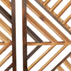 Set Of 3 Wood Geometric Slatted Wood Design Wall Decors Brown - Olivia & May -Northlight Store GUEST 485845c3 e20d 4f9f b6ab ac0a4b488c43