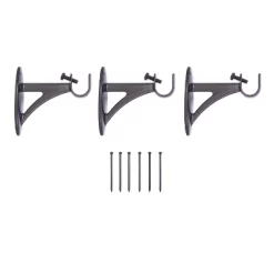 Kenney Fast Fit Easy Install Lillian 5/8" Decorative Window Curtain Rod, Beachwood -Northlight Store GUEST 495d4663 75a1 4772 886c 23e423df0908