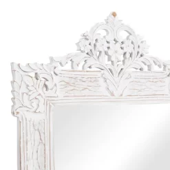 Wood Floral Intricately Carved Acanthus Wall Mirror White - Olivia & May -Northlight Store GUEST 497ccf61 6df2 4309 aac1 34ba6040b159