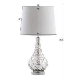 25.5" (Set Of 2) Darren Glass Table Lamp (Includes LED Light Bulb) Silver - JONATHAN Y -Northlight Store GUEST 49961673 e6c2 4c1f a788 60728222af08