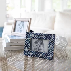 4x6 Inches Blue Wood, Resin & Glass Photo Frame - Foreside Home & Garden 12 4x6 Inches Blue Wood, Resin & Glass Photo Frame - Foreside Home & Garden -Northlight Store GUEST 4a1e3fc1 920b 48dd a43b 0ec5fe26a46b