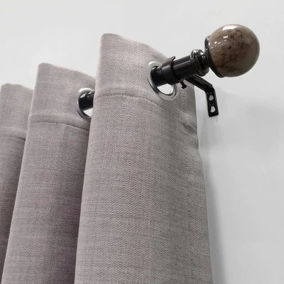 Decorative Drapery Curtain Rod With Marble Ball Finials Oil Rubbed Bronze - Lumi Home Furnishings 1 Decorative Drapery Curtain Rod With Marble Ball Finials Oil Rubbed Bronze - Lumi Home Furnishings