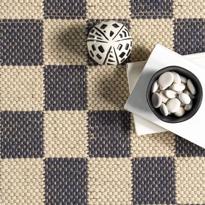 NuLOOM Connie Checkered Wool/Jute Tasseled Area Rug 5 NuLOOM Connie Checkered Wool/Jute Tasseled Area Rug - Image 5