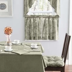 Ellis Curtain Lexington Leaf Pattern On Colored Ground Curtain Tiers Sage 7 Ellis Curtain Lexington Leaf Pattern On Colored Ground Curtain Tiers Sage -Northlight Store GUEST 4bfe7875 4245 493d ad1a 4c56778b1155