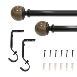 Decorative Drapery Curtain Rod With Marble Ball Finials Oil Rubbed Bronze - Lumi Home Furnishings 8 Decorative Drapery Curtain Rod With Marble Ball Finials Oil Rubbed Bronze - Lumi Home Furnishings -Northlight Store GUEST 4cac8149 9f3c 442c 99b2 cca9001b6c7f