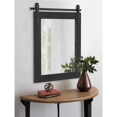 22" X 30" Cates Rectangle Wall Mirror Black - Kate & Laurel All Things Decor 4 22" X 30" Cates Rectangle Wall Mirror Black - Kate & Laurel All Things Decor - Image 4