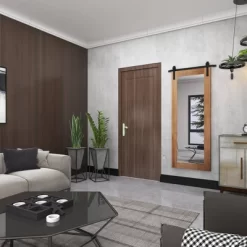 Wood Wall Mirror With Metal Hanging Rod Brown - Olivia & May -Northlight Store GUEST 4ebc3a93 22a5 4ba3 817c 877f0e97ad15