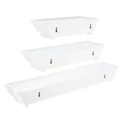Madison Decorative Wall Ledge Shelf Set Of 3 - White