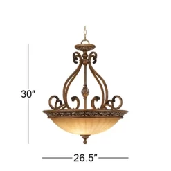 Kathy Ireland Sterling Estate Golden Bronze Pendant Chandelier 26 1/2" Wide Rustic Champagne Bowl Shade 3-Light Fixture For Dining Room Kitchen Island 12 Kathy Ireland Sterling Estate Golden Bronze Pendant Chandelier 26 1/2" Wide Rustic Champagne Bowl Shade 3-Light Fixture For Dining Room Kitchen Island -Northlight Store GUEST 4fa68b34 8e65 47f5 9fcf bfafcfbdf1ac