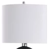 Asha Brisbane Stone Textured Ceramic Design Table Lamp Dark Silver - StyleCraft