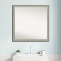 29" X 29" Non-Beveled Elegant Narrow Bathroom Wall Mirror Brushed Pewter - Amanti Art -Northlight Store GUEST 506eadd6 41b9 4fb2 9a69 905e8ddc7330