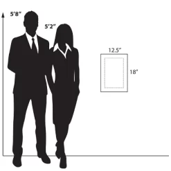 Azar Displays Floating Acrylic Wall Frame With Silver Stand Off Caps: 8.5" X 14" Graphic Size, Overall Frame Size: 12.5" X 18" -Northlight Store GUEST 530c7ea5 0065 4bcf be55 4e2824a1d12a