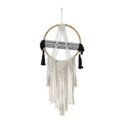 Cotton Macrame Handmade Intricately Weaved Wall Decor With Beaded Fringe Tassels Black - Olivia & May 6 Cotton Macrame Handmade Intricately Weaved Wall Decor With Beaded Fringe Tassels Black - Olivia & May -Northlight Store GUEST 536ab26c b995 4006 811d 0f30520d736d