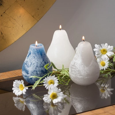 Silver Lining Pear Candles Kit - Set Of 3 1 Silver Lining Pear Candles Kit - Set Of 3