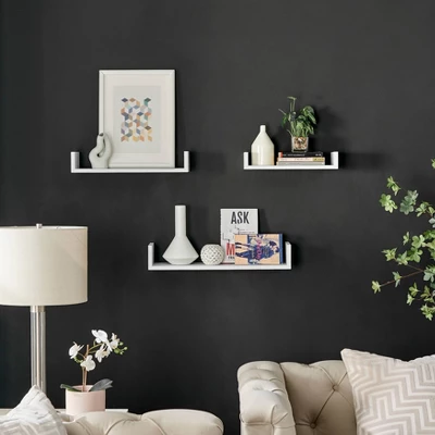 3pc Aalto U-Shaped Floating Wall Shelf Set - Danya B. 1 3pc Aalto U-Shaped Floating Wall Shelf Set - Danya B.