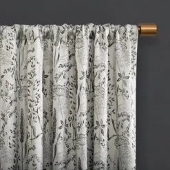 Aubry Shimmering Floral Blackout Back Tab Curtain Panel - Scott Living -Northlight Store GUEST 55790954 b9eb 45f3 8a26 3b1674e6d736