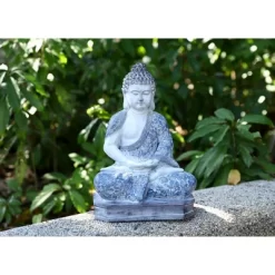Techko Maid Meditating Resin Buddha Solar Outdoor Garden Statue Decor With Spotlight -Northlight Store GUEST 55f4377e 8230 4af3 807d 926ba77029e1