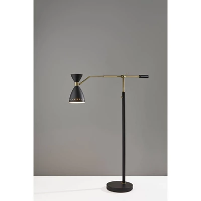 Oscar Adjustable Floor Lamp Black - Adesso 1 Oscar Adjustable Floor Lamp Black - Adesso