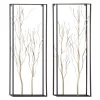 Metal Tree Branch Wall Decor With Black Frame Set Of 2 Gold - Olivia & May
