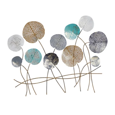 Modern Metal Floral Wall Decor - Olivia & May 5 Modern Metal Floral Wall Decor - Olivia & May - Image 5