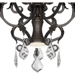 Kathy Ireland French Bronze Chandelier 31" Wide Rustic Crystal Amber Bell Glass 5-Light Fixture For Dining Room House Home Kitchen -Northlight Store GUEST 58b3a46b 327e 4626 841e 5aadaa6fefec