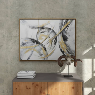 Contemporary Canvas Abstract Framed Wall Art With Gold Frame Gold - CosmoLiving By Cosmopolitan 14 Contemporary Canvas Abstract Framed Wall Art With Gold Frame Gold - CosmoLiving By Cosmopolitan - Image 14