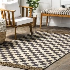 NuLOOM Connie Checkered Wool/Jute Tasseled Area Rug 17 NuLOOM Connie Checkered Wool/Jute Tasseled Area Rug -Northlight Store GUEST 59c813f7 bffe 45ab 9bf3 ac32ae66746c