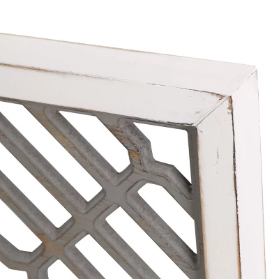 Lara Wooden Wall Panel With Open Work Design Art White - StyleCraft 3 Lara Wooden Wall Panel With Open Work Design Art White - StyleCraft - Image 3