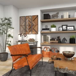 Set Of 3 Wood Geometric Slatted Wood Design Wall Decors Brown - Olivia & May -Northlight Store GUEST 5b2eea11 abc9 4326 8629 099e14577a8e