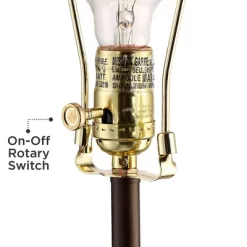 360 Lighting Todd Modern Table Lamps 30" Tall Set Of 2 Bronze With USB And AC Power Outlet In Base Oatmeal Shade For Bedroom Living Room Bedside Desk -Northlight Store GUEST 5d9ec55c a11e 4e96 a6dc fe3d458cff79