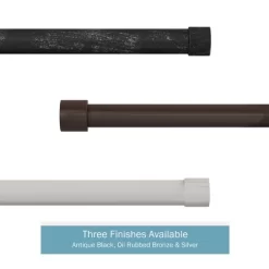 Hastings Home 1" X 48-84" Curtain Rod With Decorative End Cap Style Finials And Hardware For Home Décor In Bedroom & Kitchen - Black 7 Hastings Home 1" X 48-84" Curtain Rod With Decorative End Cap Style Finials And Hardware For Home Décor In Bedroom & Kitchen - Black -Northlight Store GUEST 5ddb3ded 242f 4fdb afdf 019c6ec67676