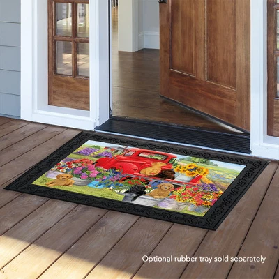 Spring Day Puppies Doormat Dogs Indoor Outdoor 30" X 18" Briarwood Lane 2 Spring Day Puppies Doormat Dogs Indoor Outdoor 30" X 18" Briarwood Lane - Image 2