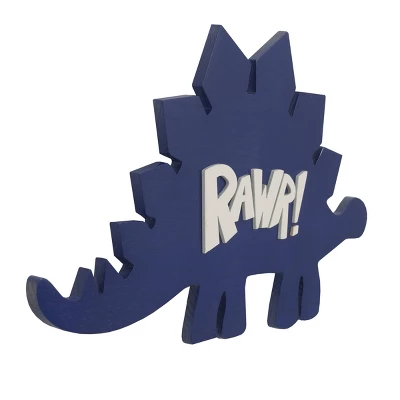 Little Love By NoJo Dinosaur Shaped Wall Decor - Rawr Blue & White Wood 1 Little Love By NoJo Dinosaur Shaped Wall Decor - Rawr Blue & White Wood