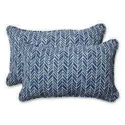 Outdoor/Indoor Herringbone Rectangular Throw Pillow Set Of 2 - Pillow Perfect -Northlight Store GUEST 623c3d0e 71b3 48f8 9714 59a57f8affd5