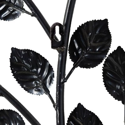 Traditional Metal Tree Indoor Outdoor Wall Decor With Leaves Brown - Olivia & May 3 Traditional Metal Tree Indoor Outdoor Wall Decor With Leaves Brown - Olivia & May - Image 3