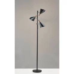68" Draper Collection 3-Arm Tree Lamp Black - Adesso