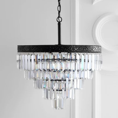 20" Wyatt Crystal Chandelier (Includes Energy Efficient Light Bulb) Bronze - JONATHAN Y 2 20" Wyatt Crystal Chandelier (Includes Energy Efficient Light Bulb) Bronze - JONATHAN Y - Image 2
