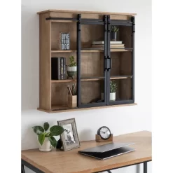 30" X 28" Barnhardt Decorative Wooden Wall Cabinet With 2 Sliding Glass Doors Rustic Brown - Kate & Laurel All Things Decor 15 30" X 28" Barnhardt Decorative Wooden Wall Cabinet With 2 Sliding Glass Doors Rustic Brown - Kate & Laurel All Things Decor -Northlight Store GUEST 6563da48 2604 46d1 aead d3b7e771e0fa