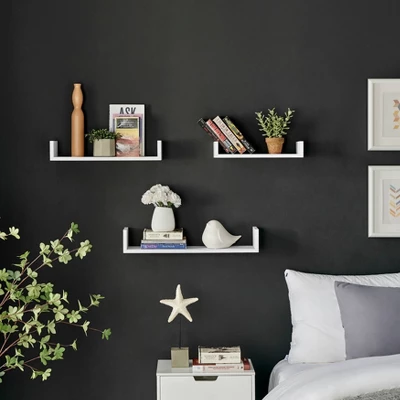 3pc Aalto U-Shaped Floating Wall Shelf Set - Danya B. 2 3pc Aalto U-Shaped Floating Wall Shelf Set - Danya B. - Image 2