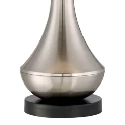 360 Lighting Simon Modern Table Lamps 25 1/2" High Set Of 2 Brushed Nickel With USB Charging Port Ivory Linen Shade For Bedroom Living Room House Desk -Northlight Store GUEST 65c81d35 b72c 4310 8b86 04909f088c5e