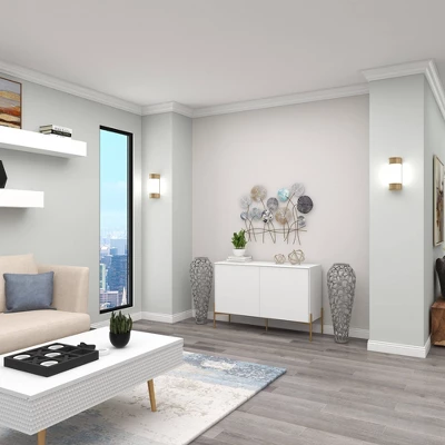 Modern Metal Floral Wall Decor - Olivia & May 6 Modern Metal Floral Wall Decor - Olivia & May - Image 6