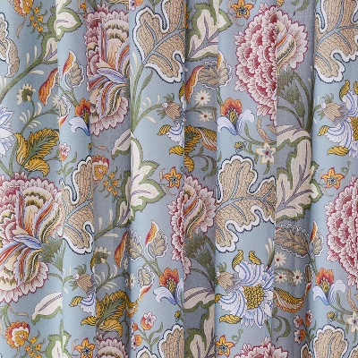 Angelica Floral Lined Curtain Panel With Rod Pocket - 2pk - Levtex Home 1 Angelica Floral Lined Curtain Panel With Rod Pocket - 2pk - Levtex Home