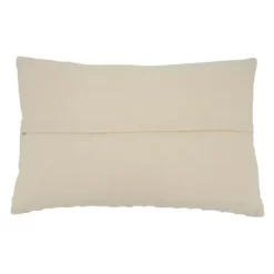 Saro Lifestyle Down-Filled Woven Stripe Design Throw Pillow, Natural, Natural, 16" X 24"