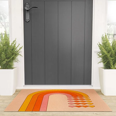 Circa78Designs Sweetheart Rainbow Looped Vinyl Welcome Mat - Society6 1 Circa78Designs Sweetheart Rainbow Looped Vinyl Welcome Mat - Society6
