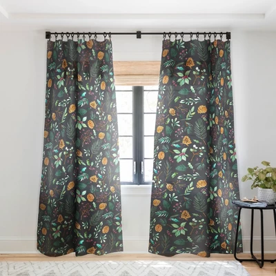 Ninola Design Christmas Botanical Charcoal Single Panel Sheer Window Curtain - Society6 6 Ninola Design Christmas Botanical Charcoal Single Panel Sheer Window Curtain - Society6 - Image 6
