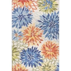 NuLOOM Rosana Floral Machine Washable Indoor/Outdoor Area Rug -Northlight Store GUEST 681c8787 88bd 4d70 aa4c 5ed251246187