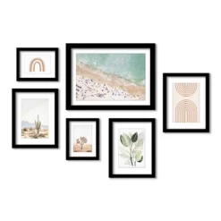 (Set Of 6) Framed Prints Gallery Wall Art Set Pastel Beach By Sisi And Seb - Americanflat -Northlight Store GUEST 68c3ae76 ae46 4a57 b4b9 60f25d5930c8