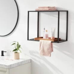 Wall Shelf Black Metal - Brightroomâ„¢