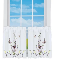 Collections Etc Embroidered Lavender Butterfly Floral Window Curtains 8 Collections Etc Embroidered Lavender Butterfly Floral Window Curtains -Northlight Store GUEST 69cf6755 bcb3 4114 ac09 3c197685ef36